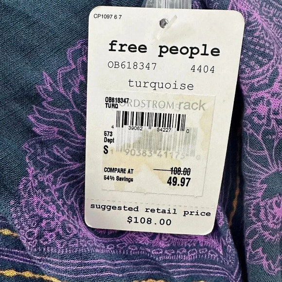 Free People Top Walking Womens Small On A Dream Relaxed Chocker Cut Out OB618347 - Picture 8 of 16